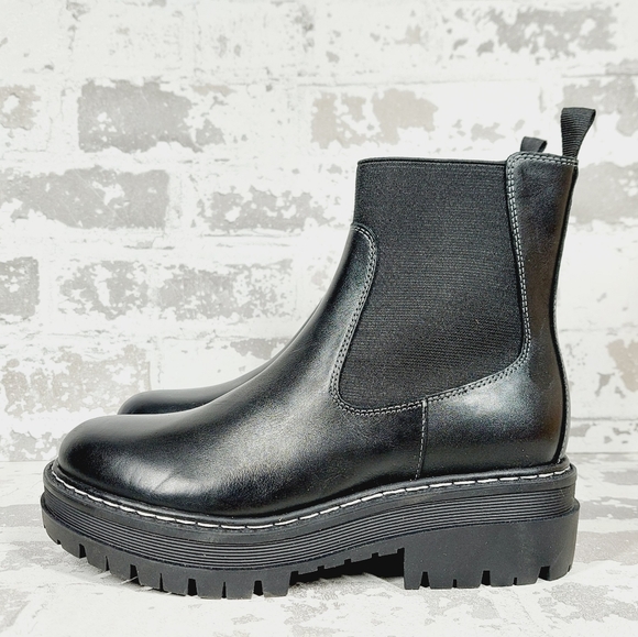 Marc Fisher Shoes - NEW Marc Fisher LTD. Women's Patrick Black Lug Sole Ankle Booties K361